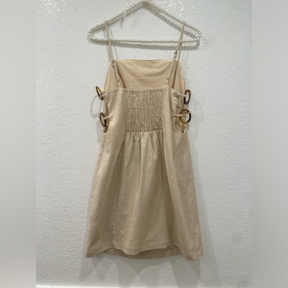 Anthropologie Smocked Linen Blend Mini Dress size XS - Picture 5 of 7